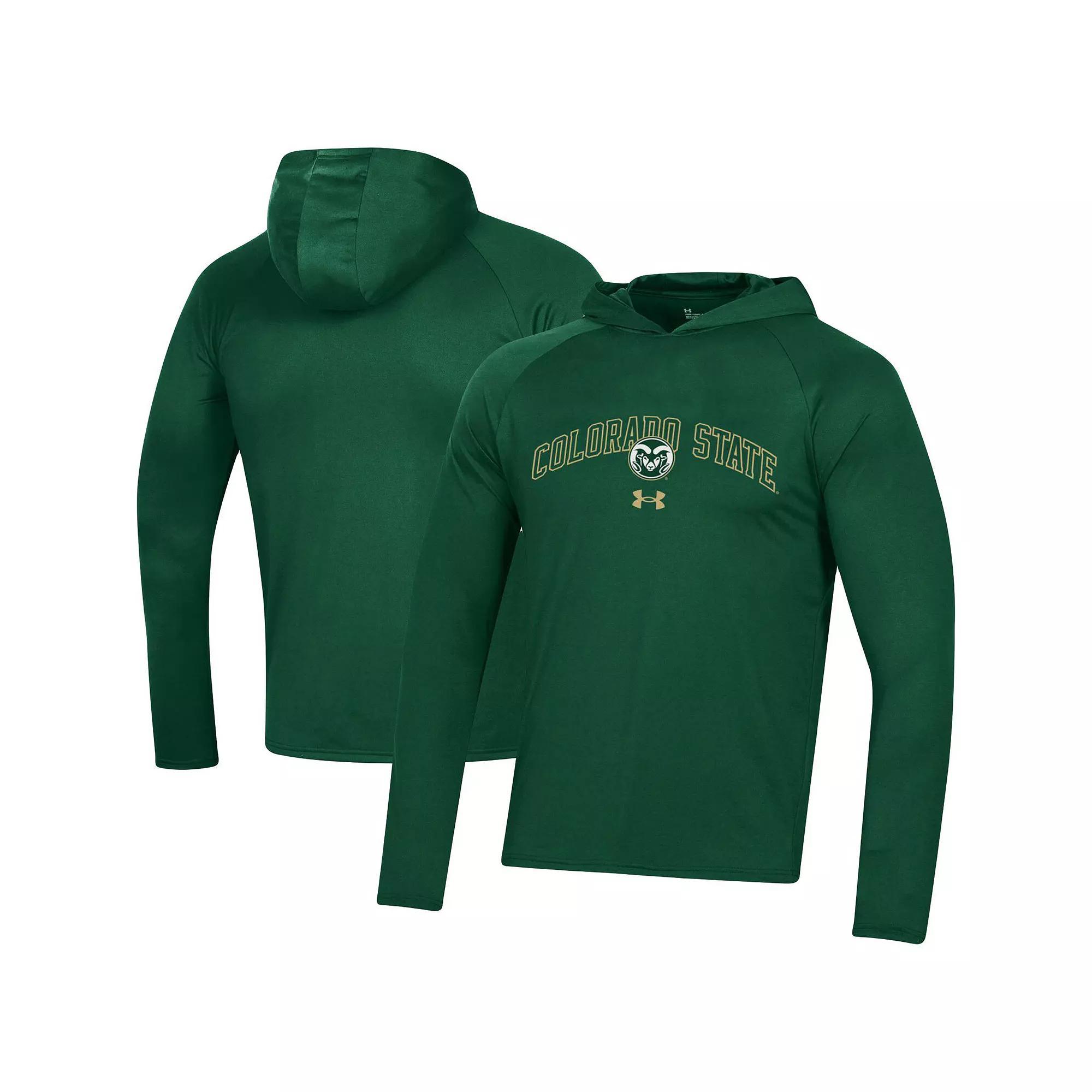 Men's Under Armour Red Maryland Terrapins 2023 Sideline Tech Hooded Raglan Long Sleeve T-Shirt,  Product Image