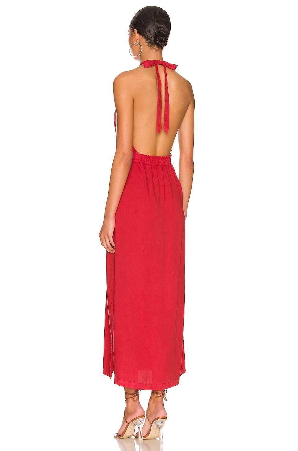 Smocked Waist Halter Midi Dress Bella Dahl Product Image