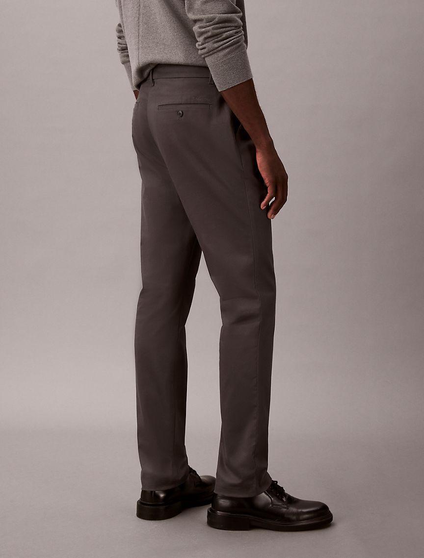 Cotton Sateen Slim Chino Pants Product Image