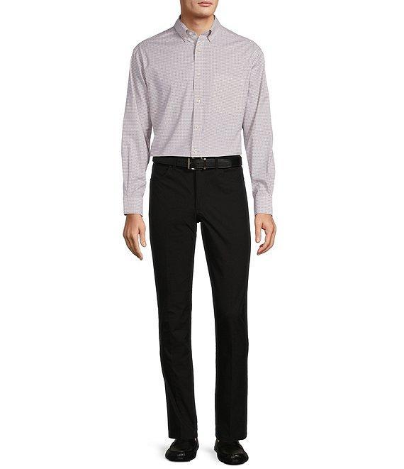 Gold Label Roundtree & Yorke Non-Iron Long Sleeve Geometric Print Poplin Sport Shirt Product Image