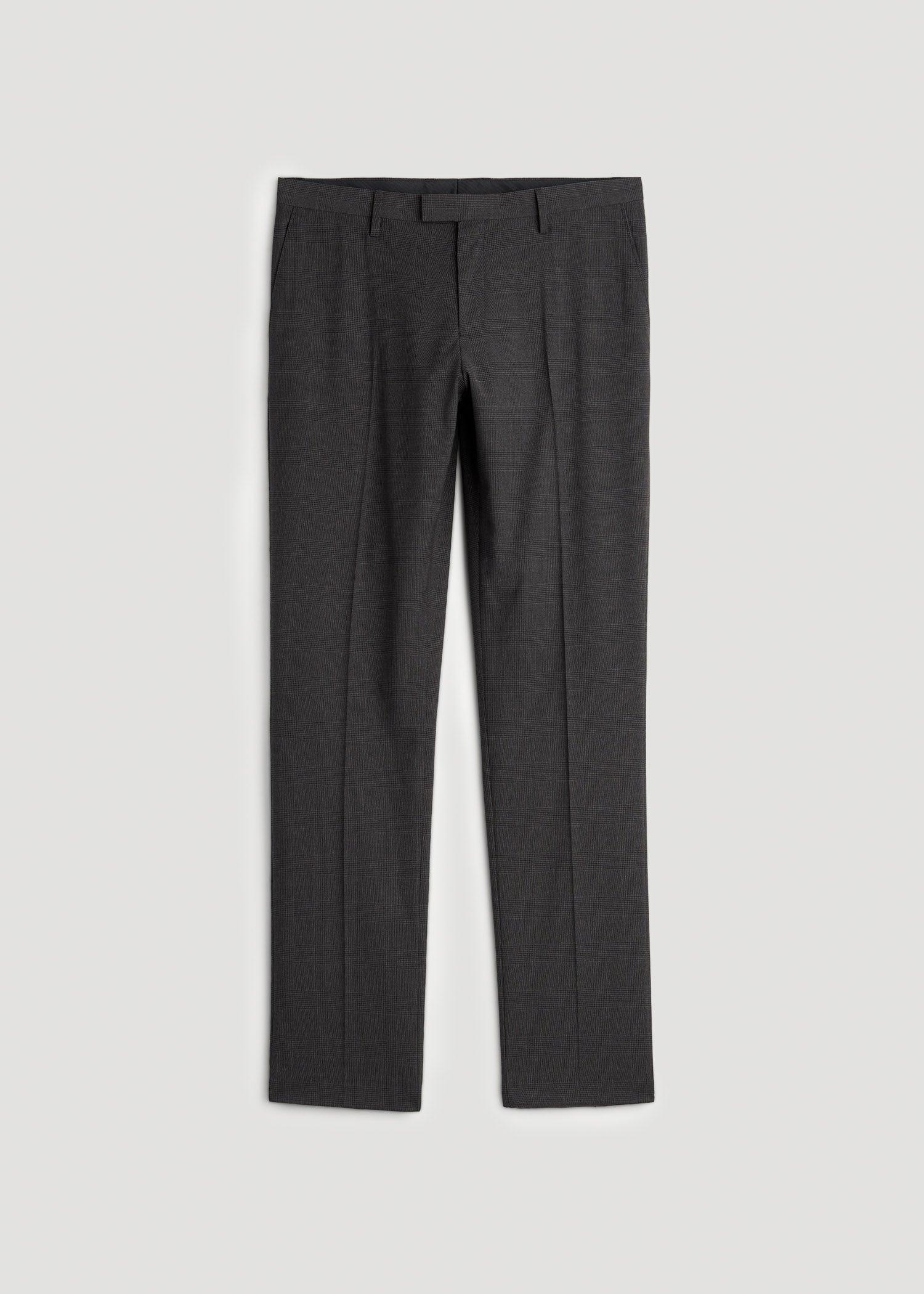 Suit Trousers for Tall Men in Charcoal Plaid Product Image