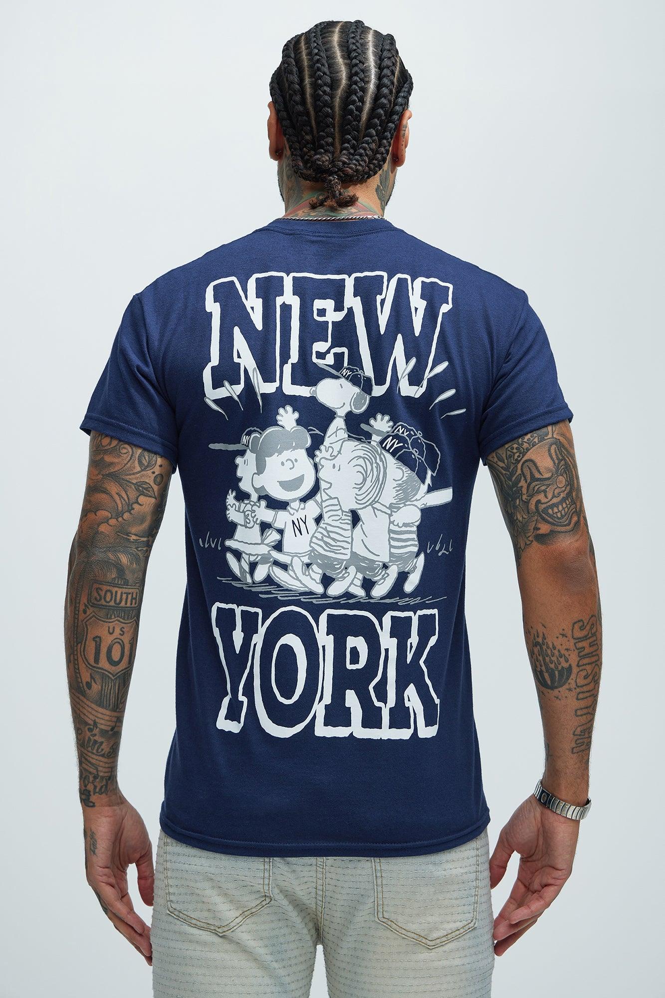 Peanuts NYC Baseball Short Sleeve Tee - Navy Product Image
