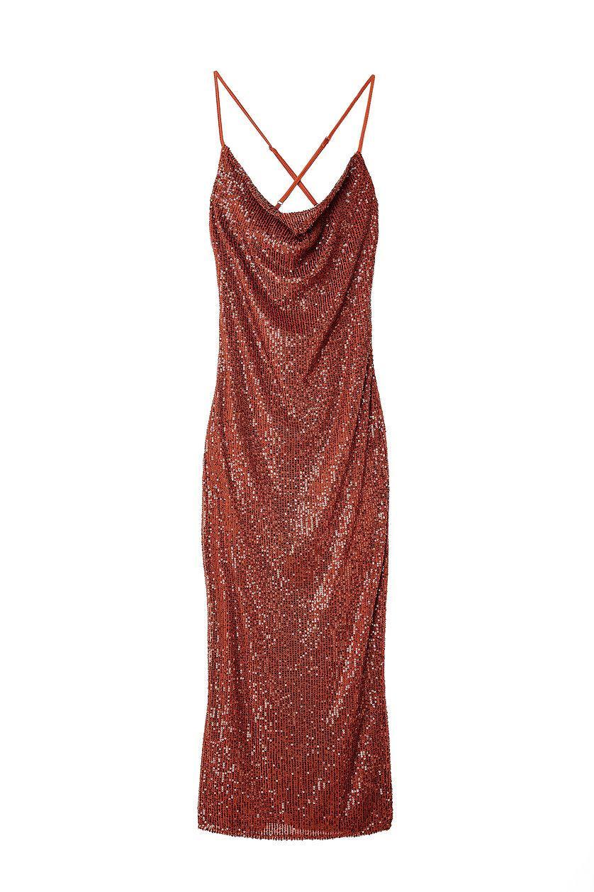 Waterfall Sequin Midi Dress Product Image