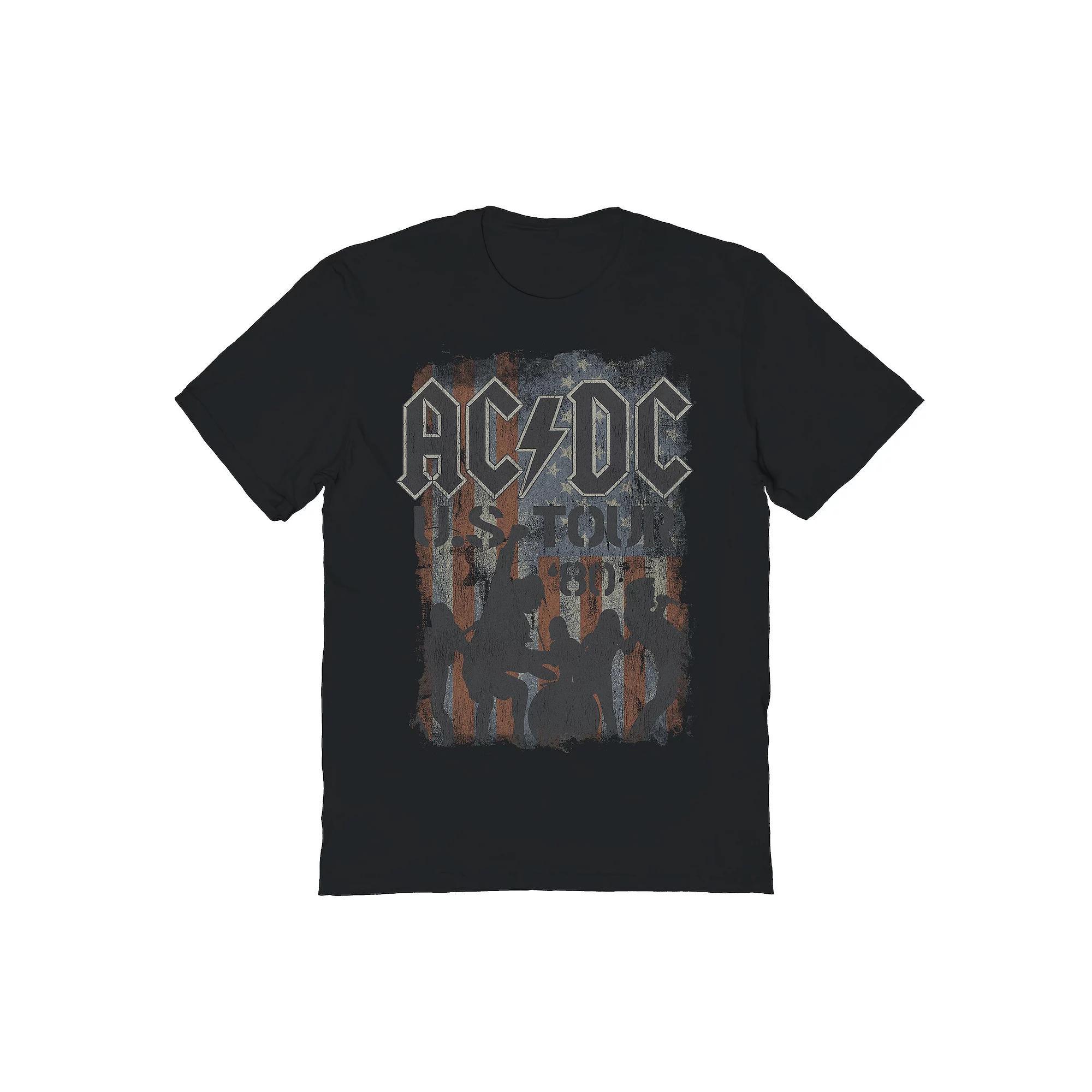 Men's ACDC US Tour 80 Graphic Tee, Size: Large, Black Product Image