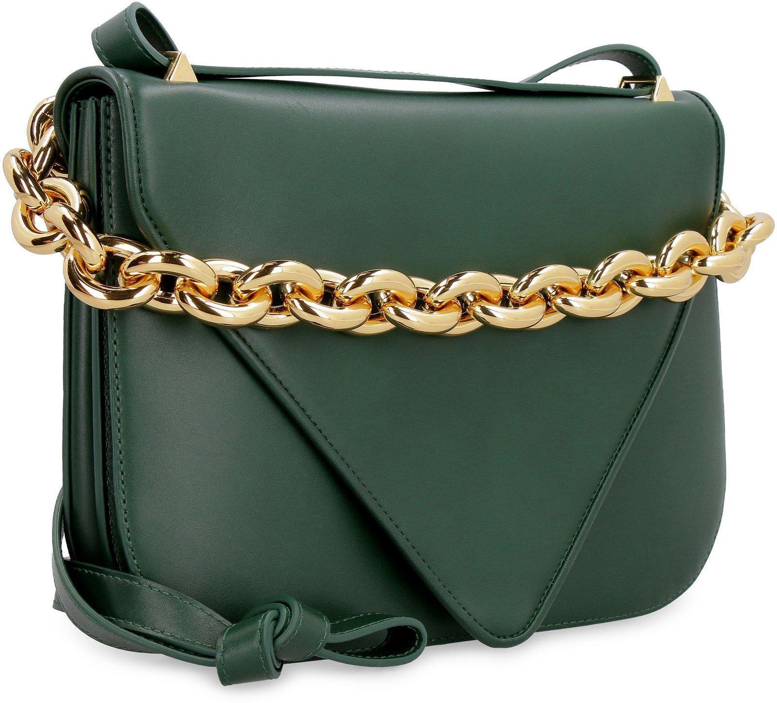 BOTTEGA VENETA Mount Envelope Shoulder Bag In Verde Product Image