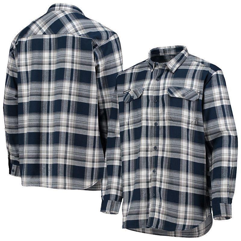 Mens Columbia /White Dallas Cowboys Flare Gun Omni-Wick Button-Up Long Sleeve Shirt Blue Product Image