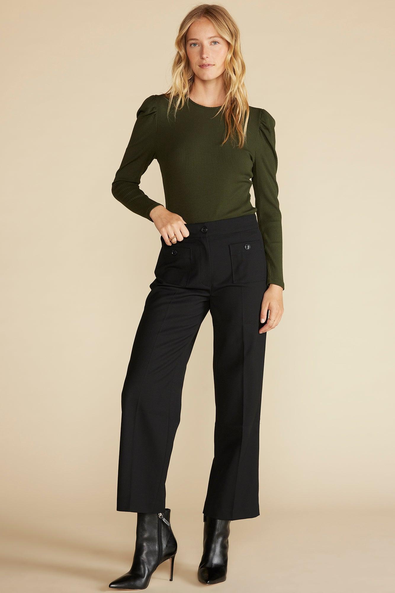 Alete Patch Pocket Pant - Black Product Image