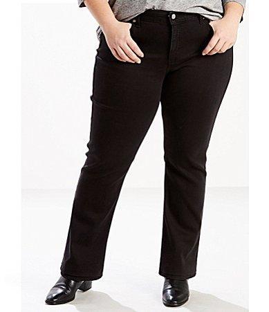 Levis 414 Plus Size Classic Mid Rise Straight Leg Stretch Denim Jeans Product Image