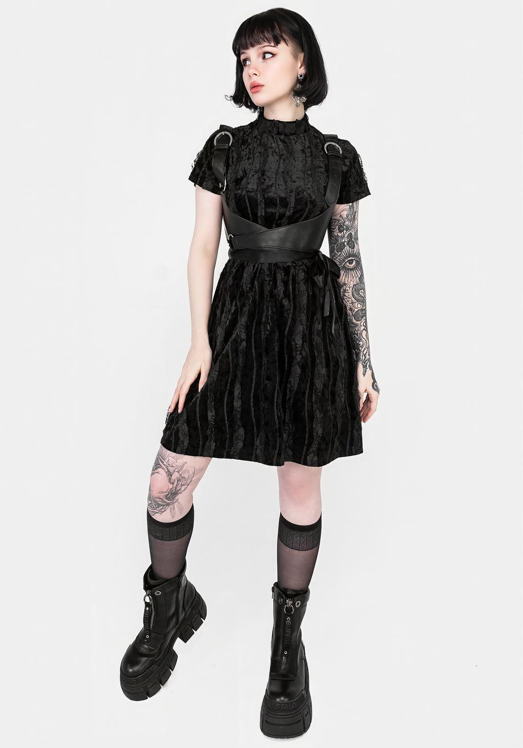 Imogen Velour Mini Dress Product Image