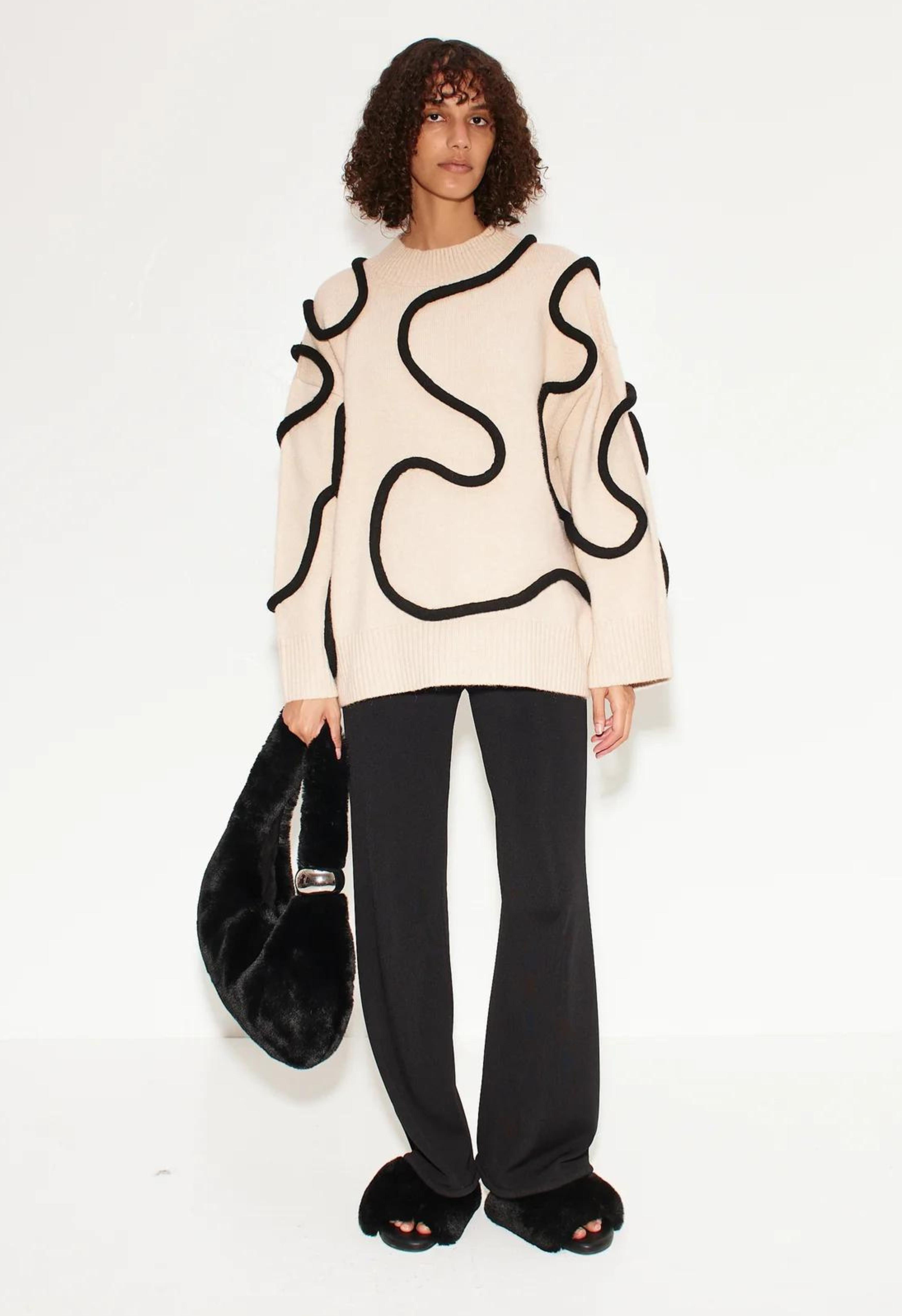 Leigh Squiggle Knit Sweater Product Image