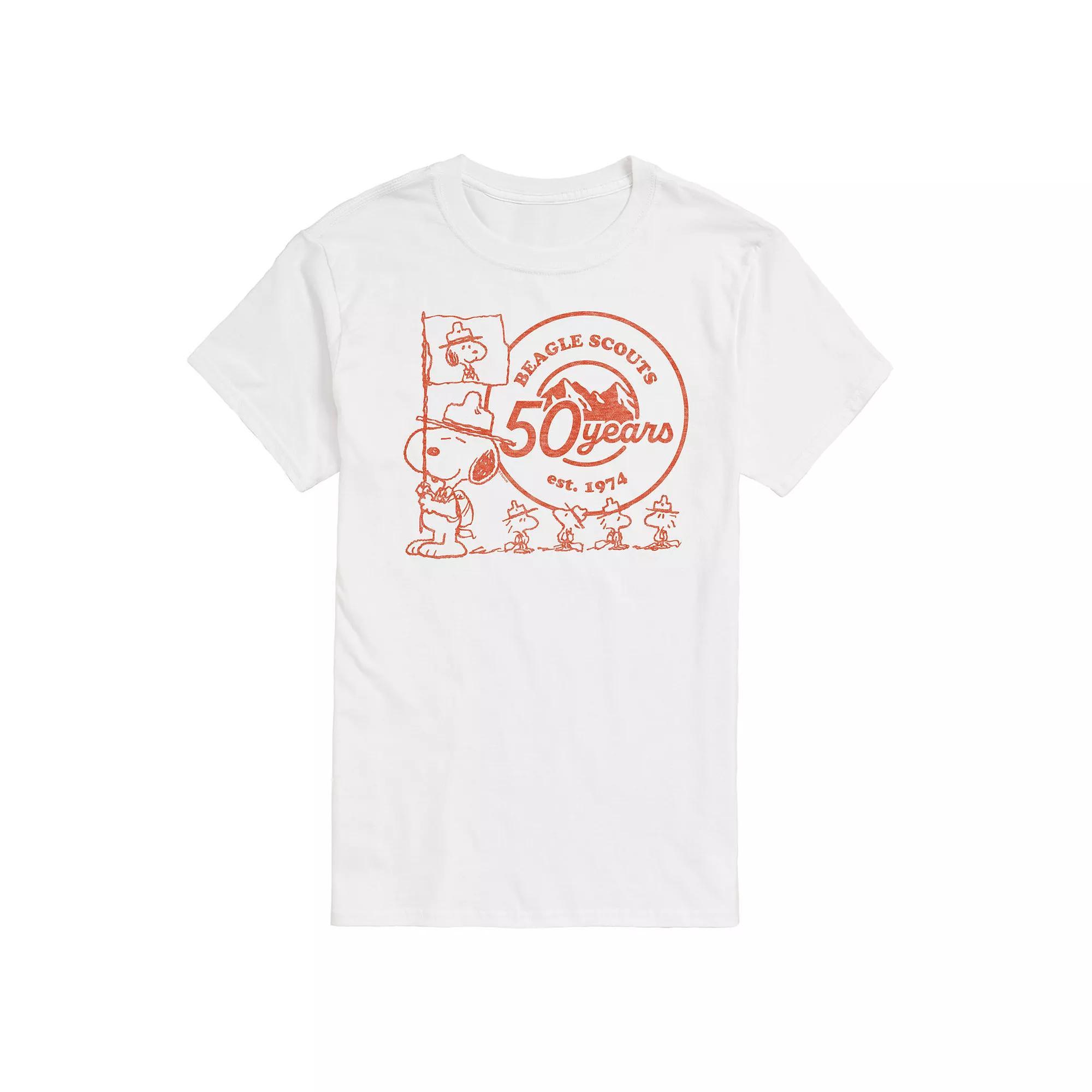 Big & Tall Peanuts Beagle Scouts 50 Years Flag Graphic Tee, Men's,  Product Image
