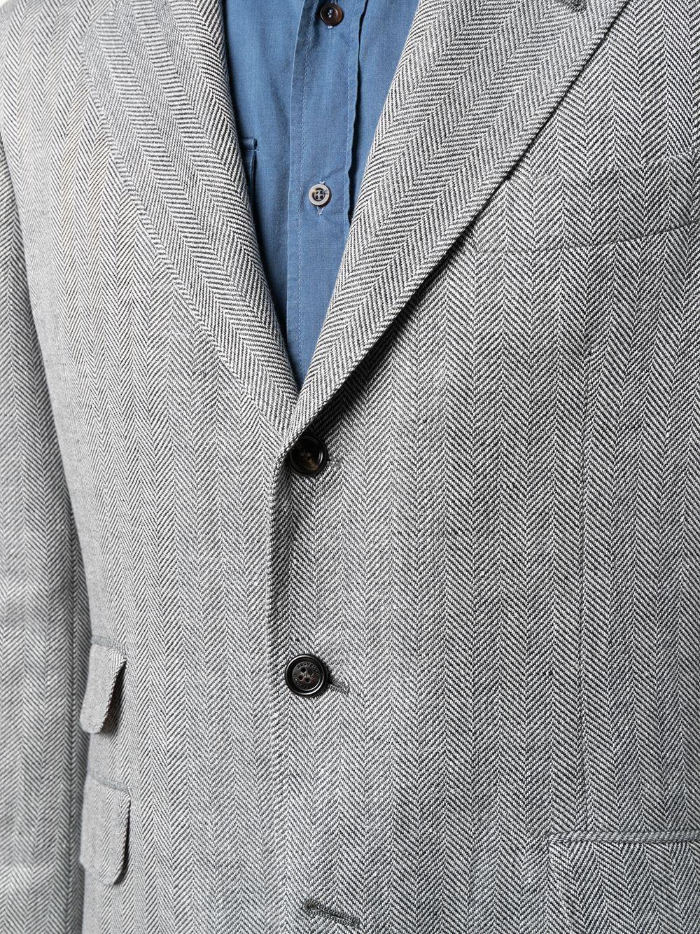 single breasted herringbone blazer Product Image