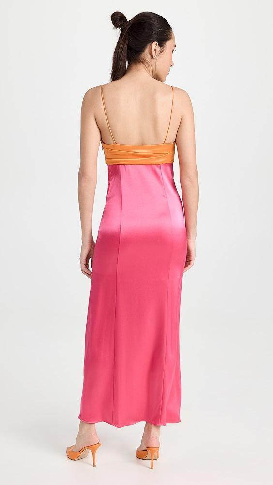 alice + olivia Lilita Drape Bust Midi Dress | Shopbop Product Image