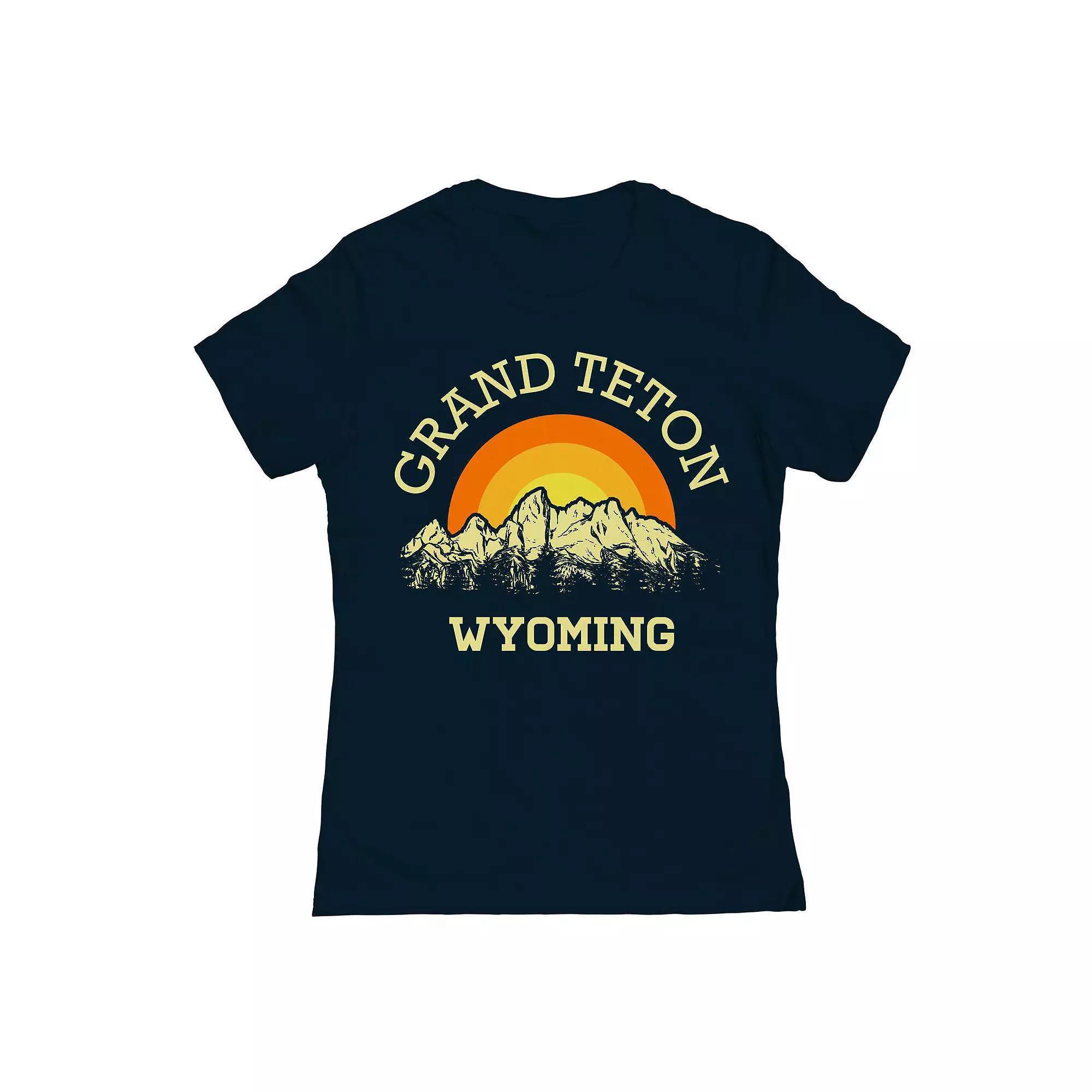 Junior's Grand Teton Graphic Tee, Girl's, Size: Medium, Black Navy Product Image