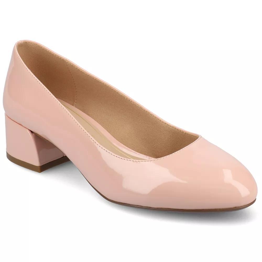 Journee Medium and Wide Width Saarii Women's Slip-On Block Heel Pumps,  Product Image
