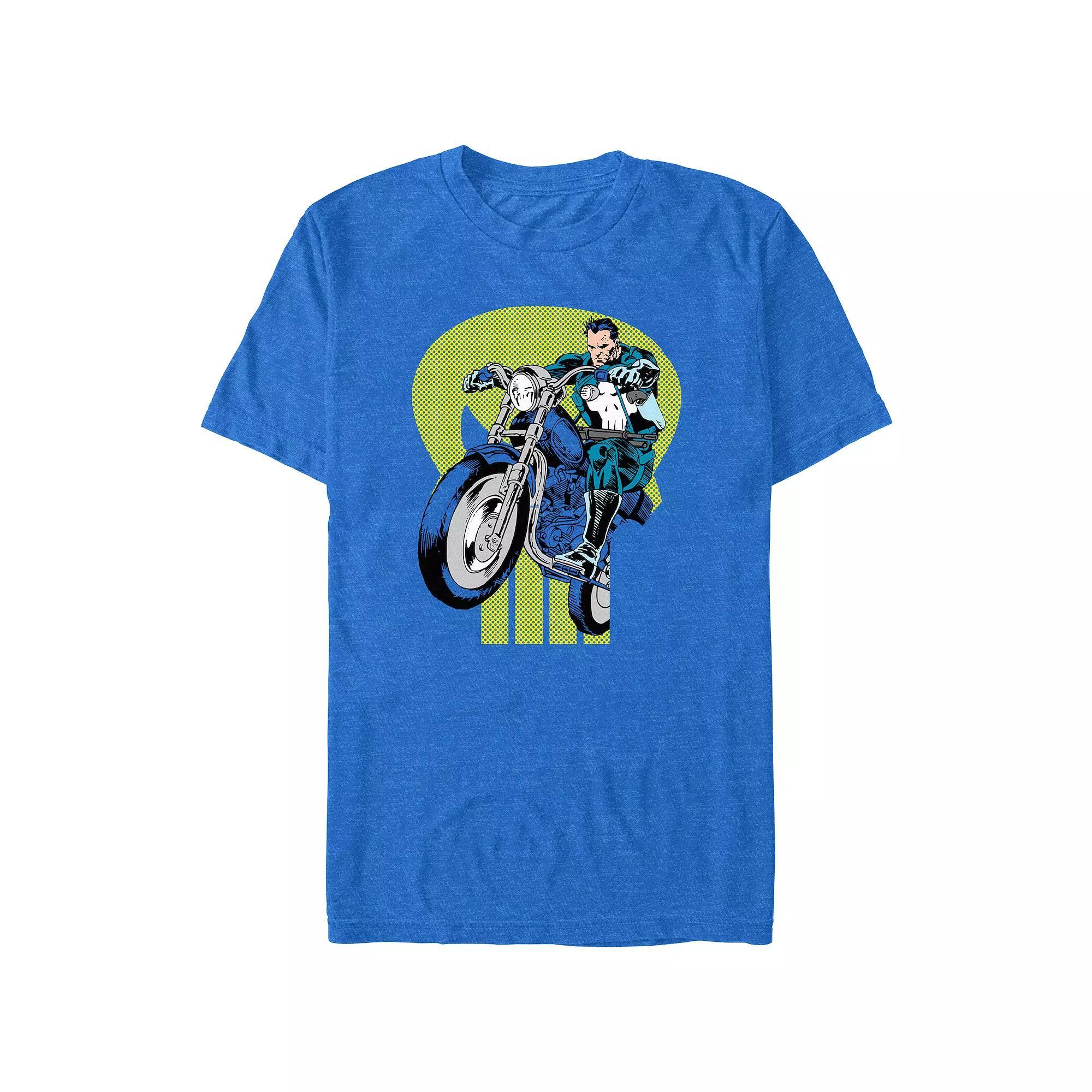 Big & Tall Marvel The Punisher Bike Jump Graphic Tee, Men's,  Product Image