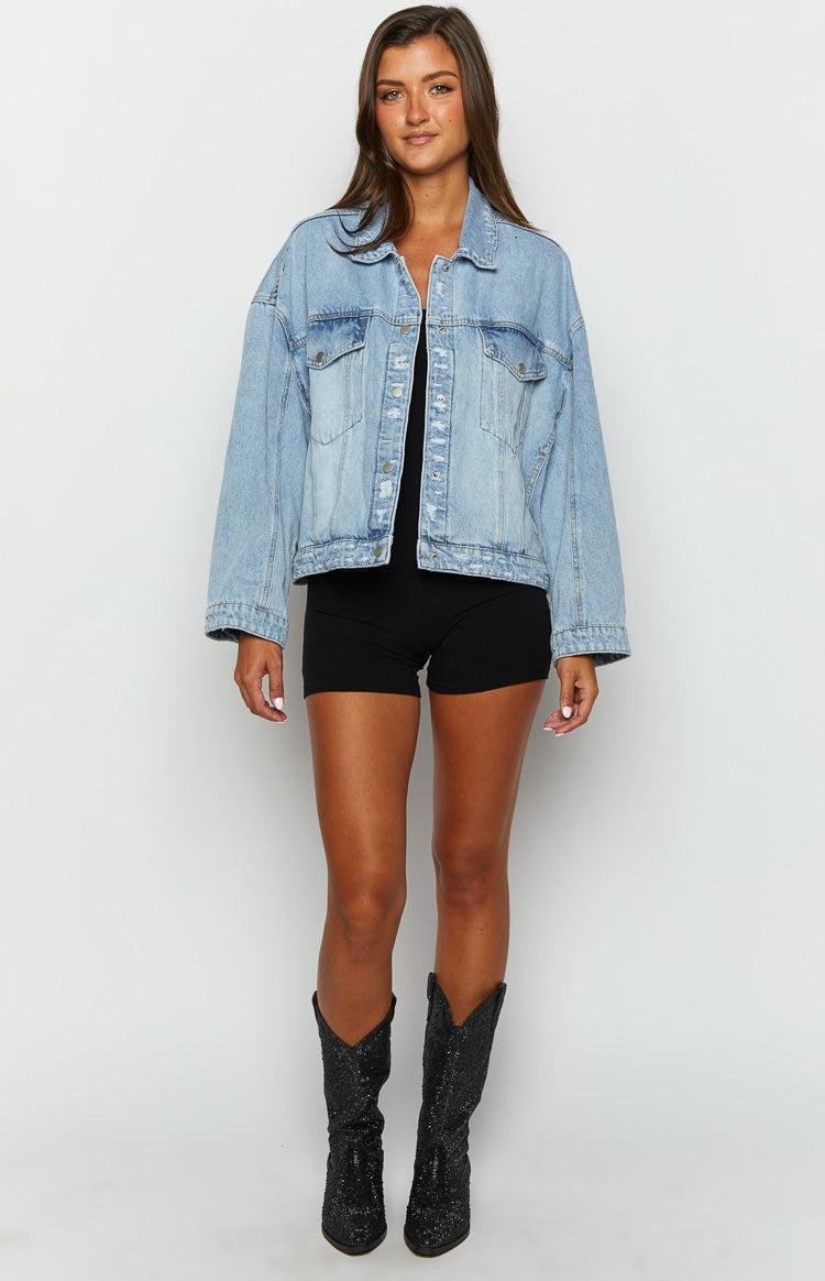 Hugo Light Wash Oversized Denim Jacket Product Image