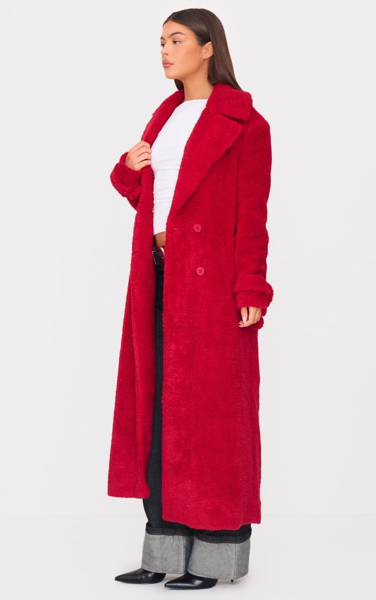 Red Borg Double Breasted Maxi Coat Product Image