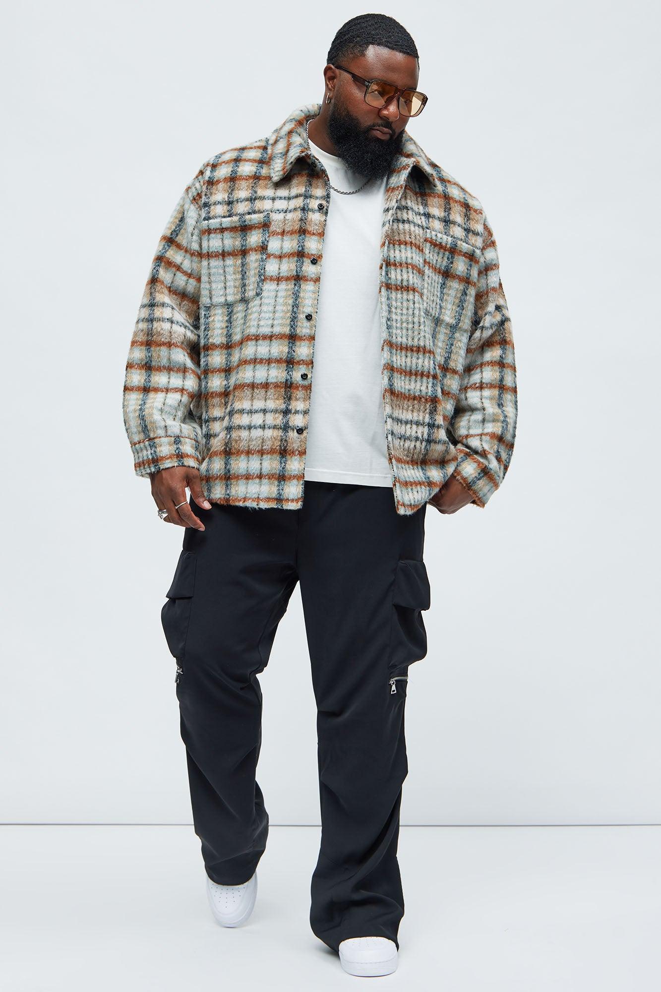 Move Up Plaid Shacket - Tan/Multi Product Image