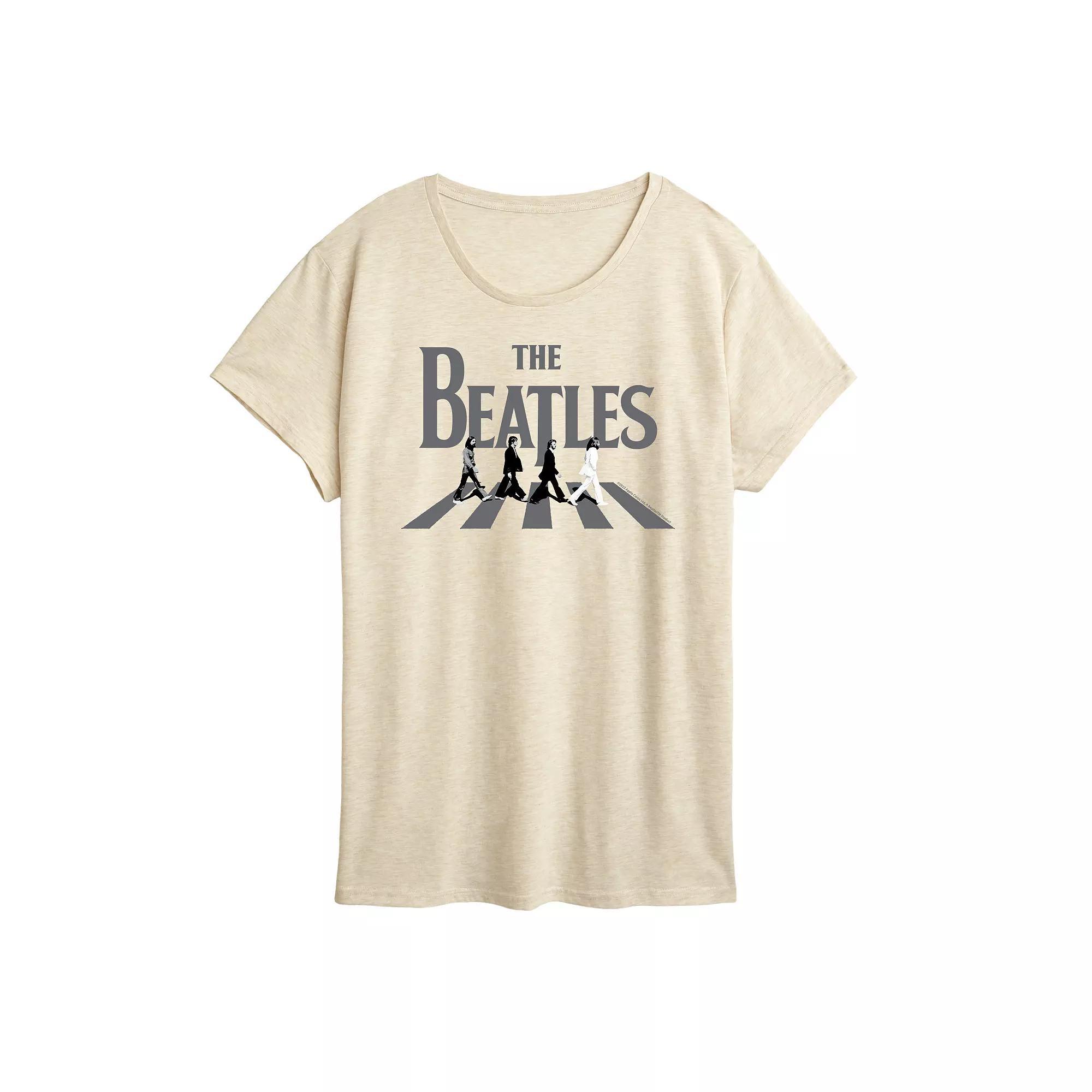 Women's The Beatles Abbey Road Graphic Tee, Size: Small, Beige Product Image