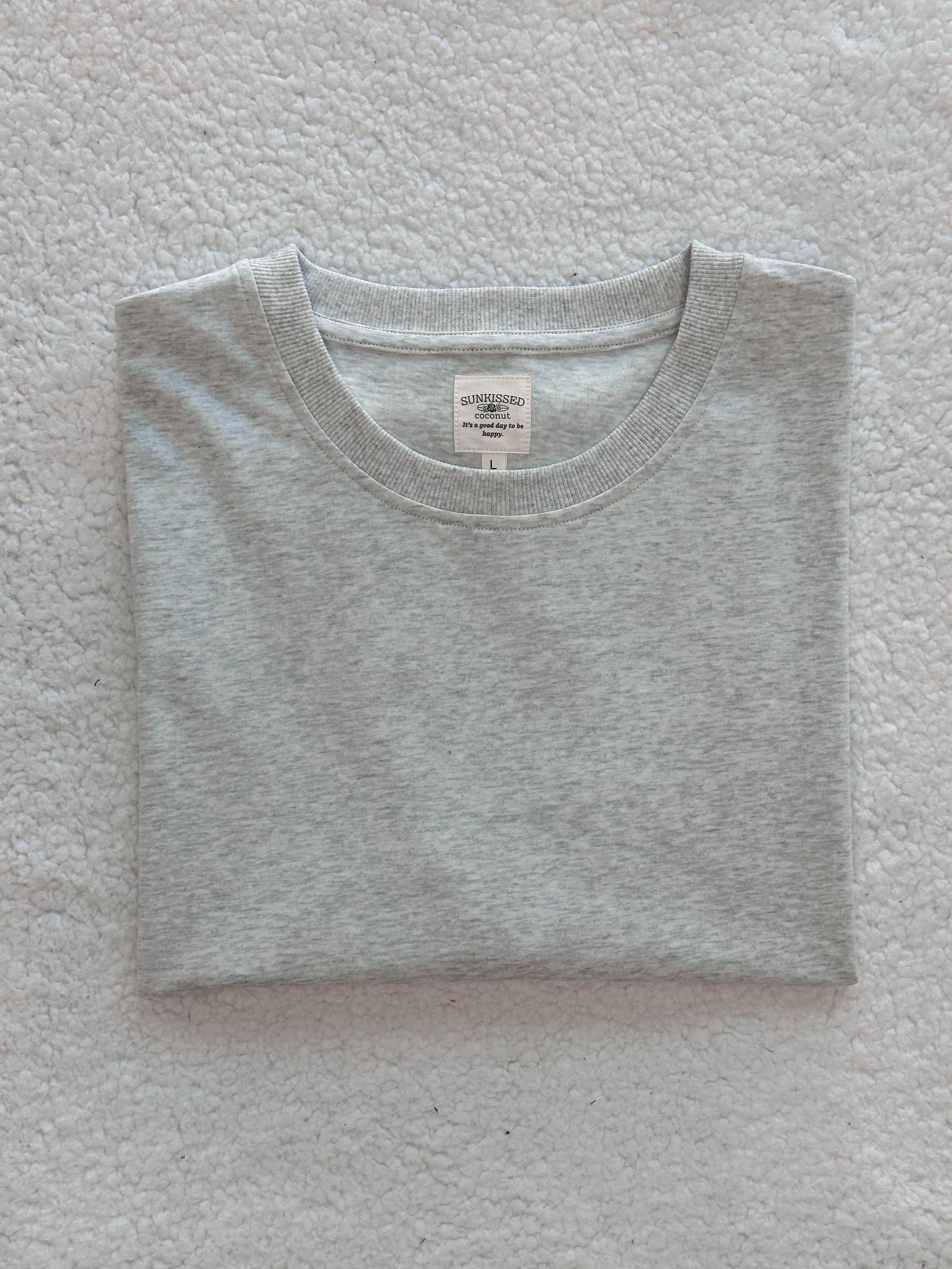 Lush Pink Basic Slightly Cropped Blank Tee Product Image