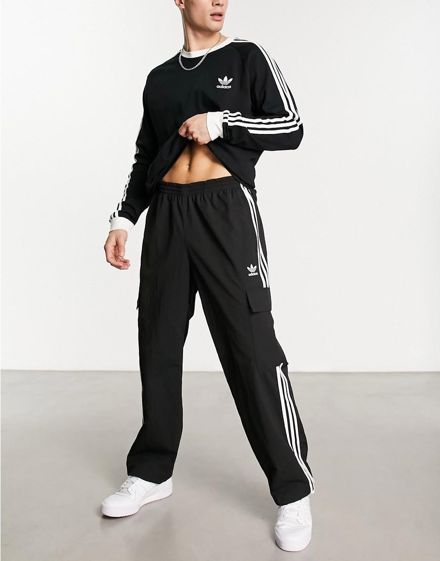 adidas Adicolor Classics 3-Stripes Cargo Pants Black 2XL Mens Product Image