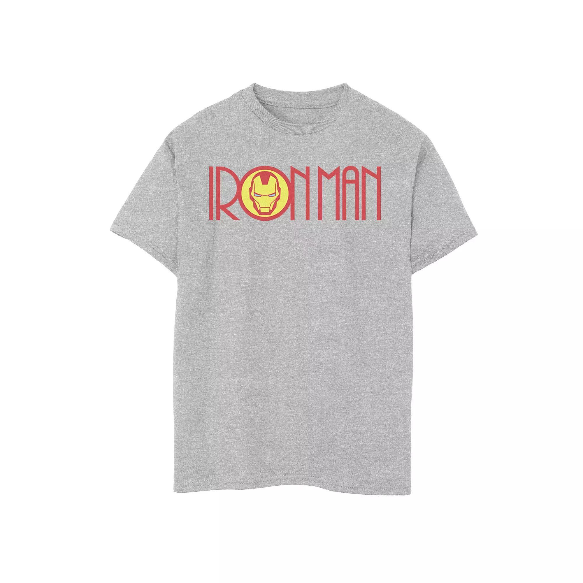 Boys 8-20 Marvel Iron Man Long Font Mask Logo Graphic Tee, Boy's,  Product Image