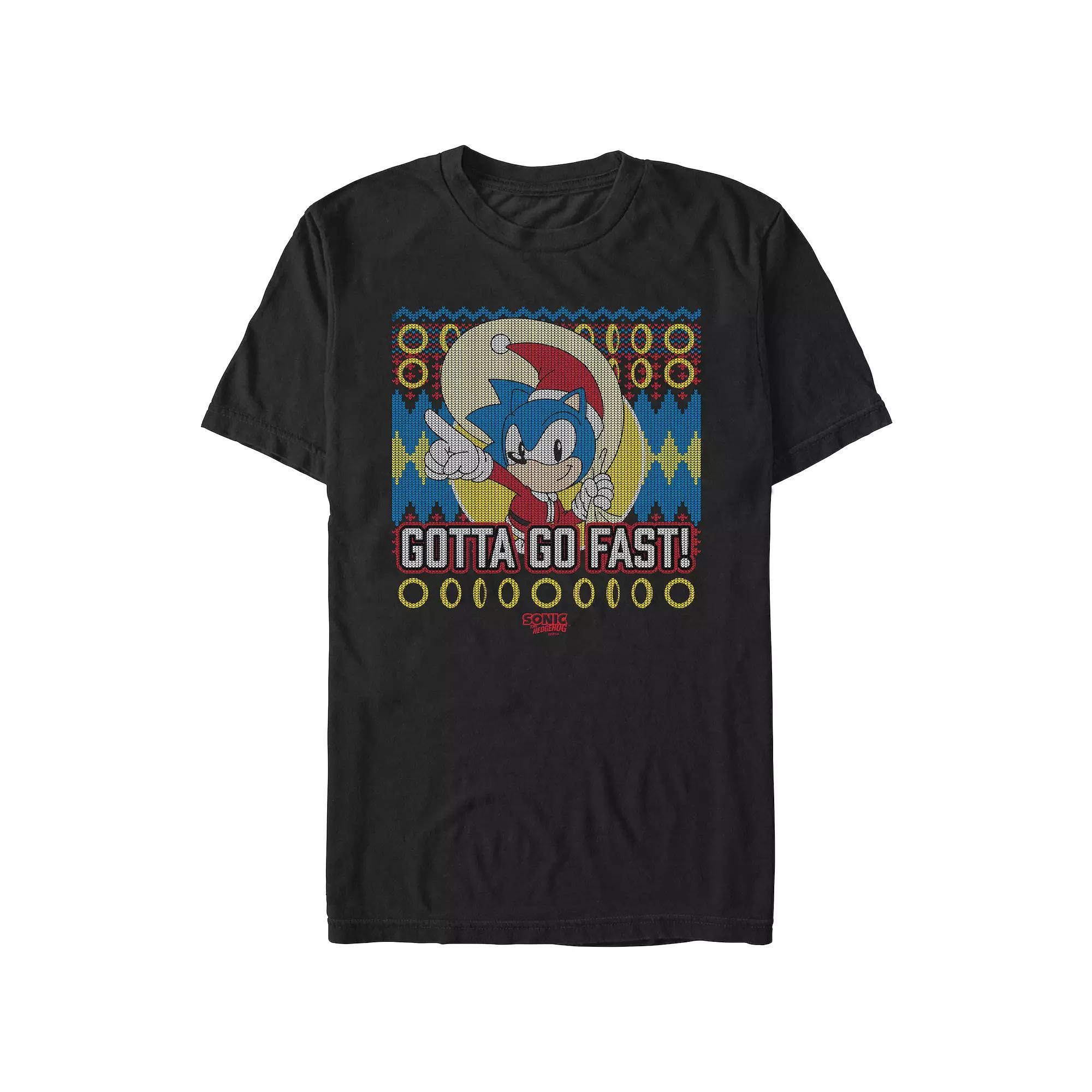Men's Sonic Santa Claus Gotta Go Fast Graphic Tee,  Product Image