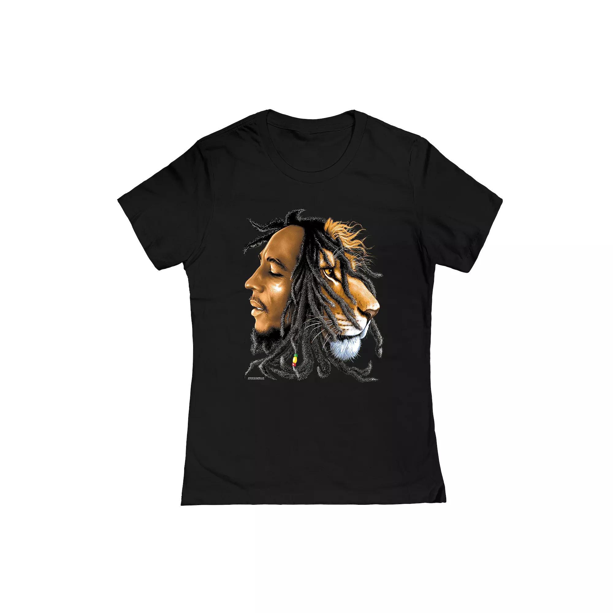 Juniors' Bob Marley Profile Graphic Tee, Girl's, Size: Small, Black Product Image