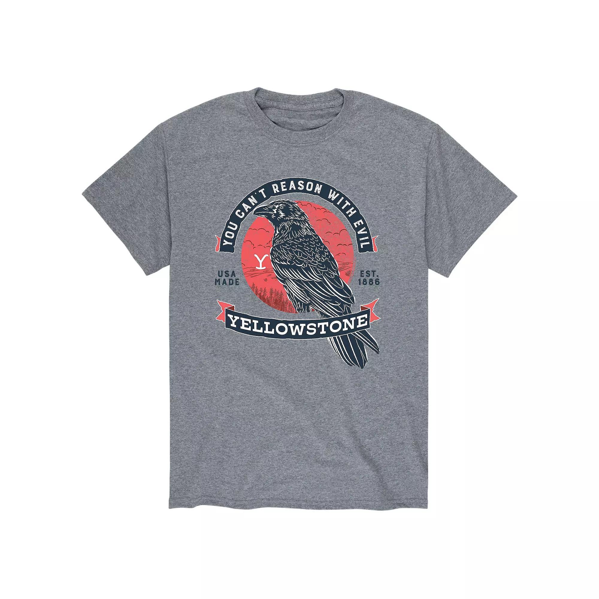 Men's Yellowstone "You Can't Reason With Evil" Crow Tee,  Product Image