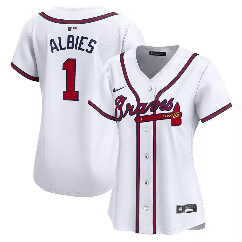 Women's Nike Ozzie Albies White Atlanta Braves Home Limited Player Jersey,  Product Image