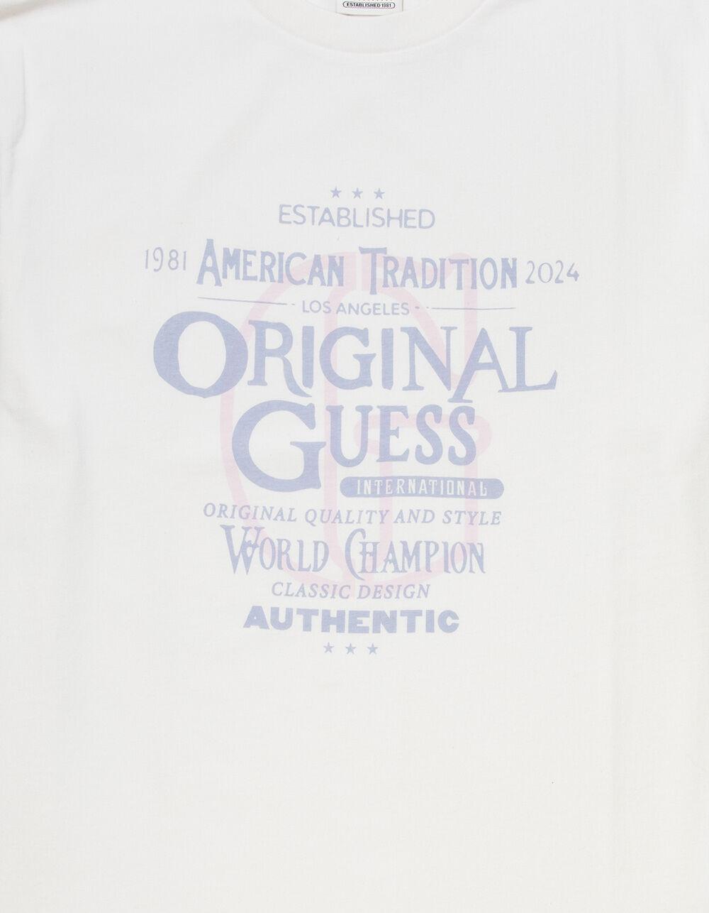 GUESS ORIGINALS Collegiate Mens Tee - OFF WHITE Product Image