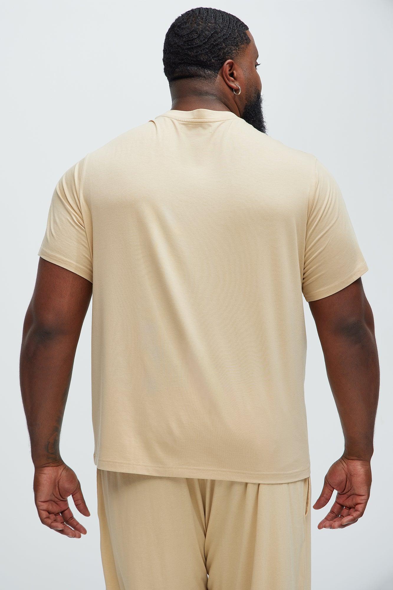 Essential Modal Lounge Short Sleeve Tee - Khaki Product Image
