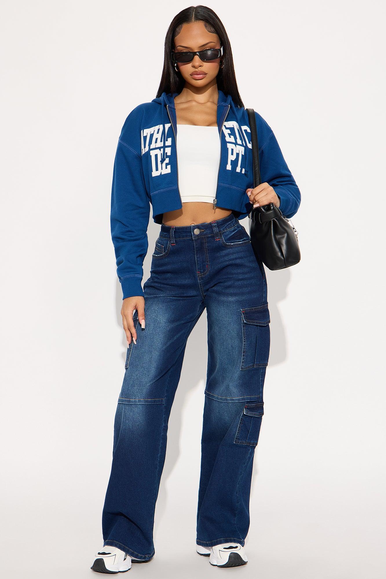 Athletic Dept Zip Up Hoodie - Navy Female Product Image