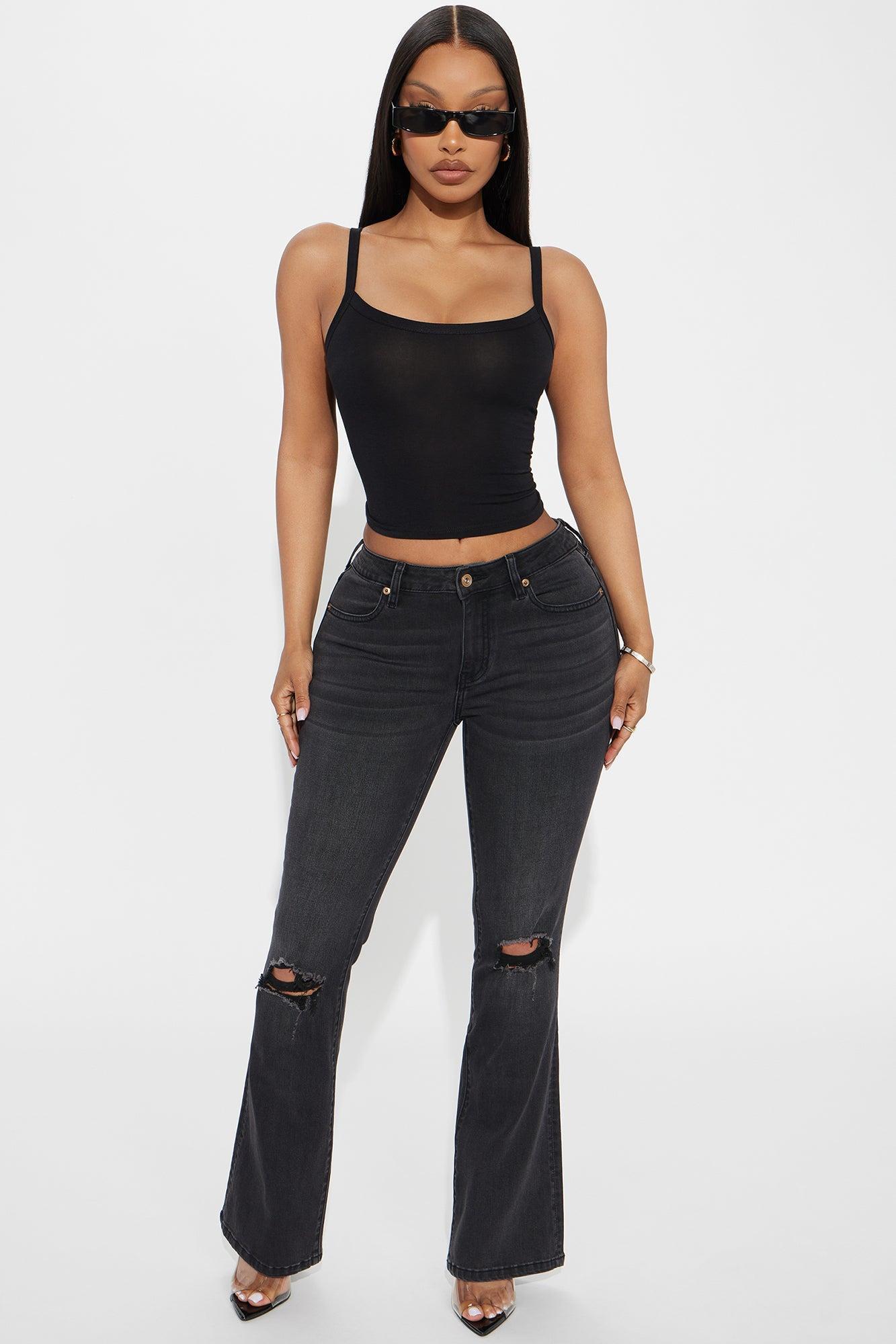 Bridget Cropped Cami Top - Black Product Image
