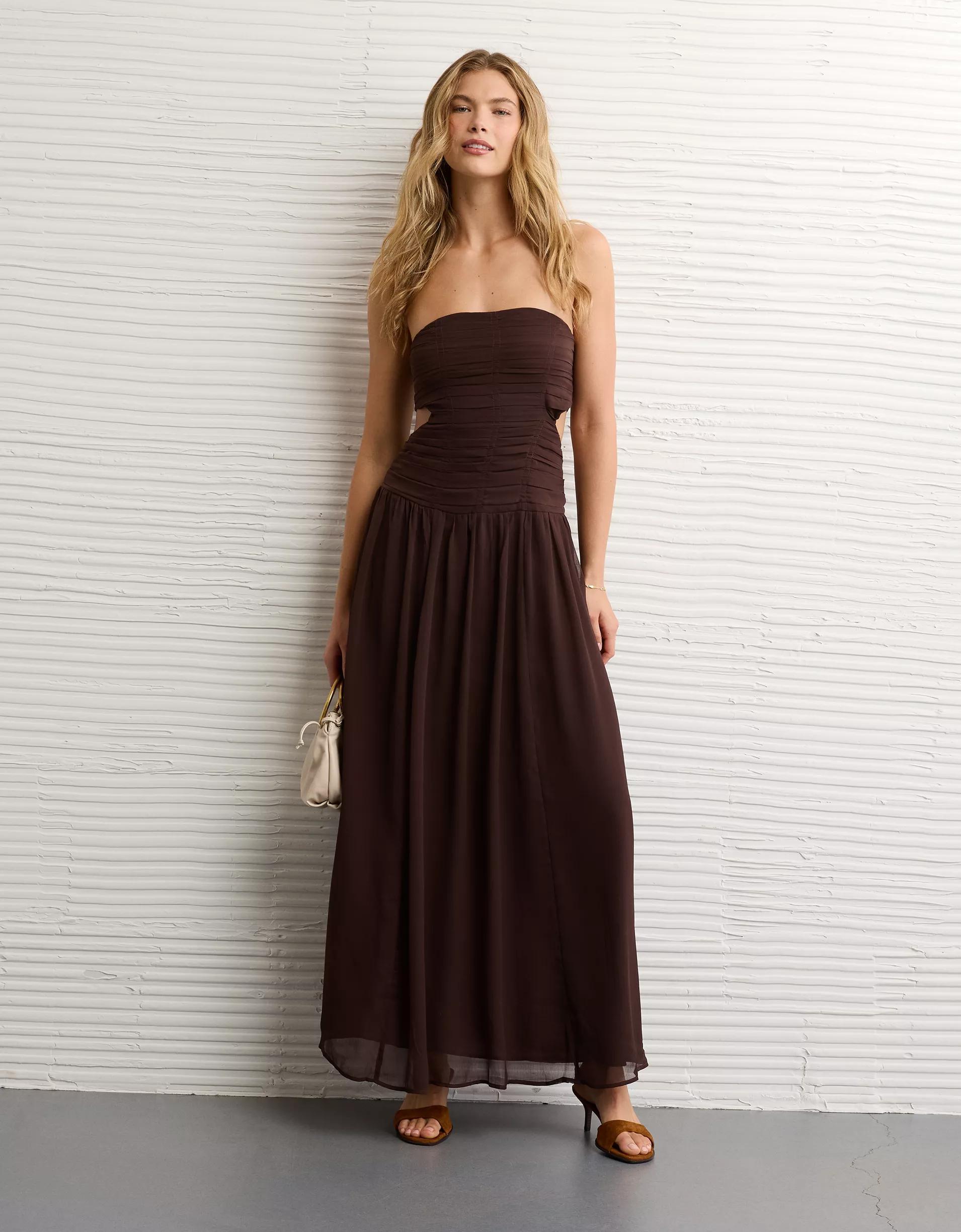 AE Strapless Cut-Out Maxi Dress Product Image