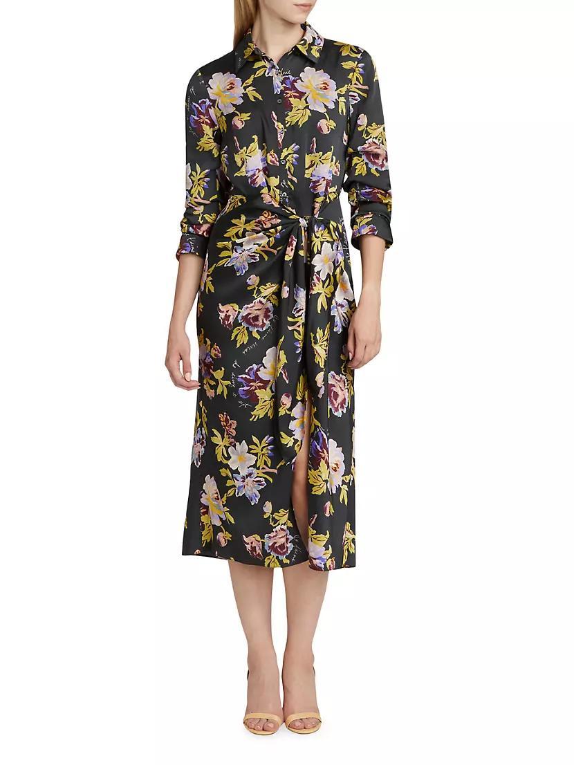 Brigitte Floral Twill Midi Dress Product Image