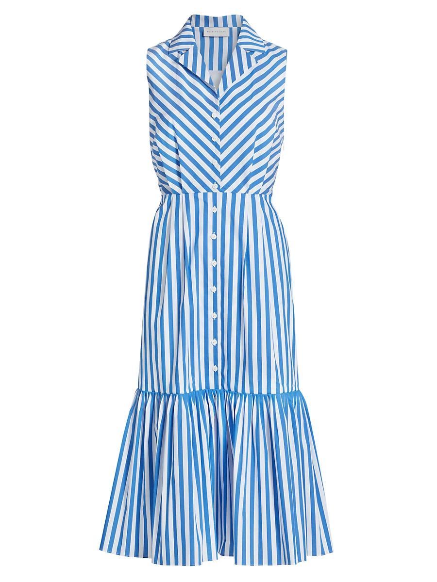 Womens Joelle Striped Sleeveless Midi-Dress Product Image