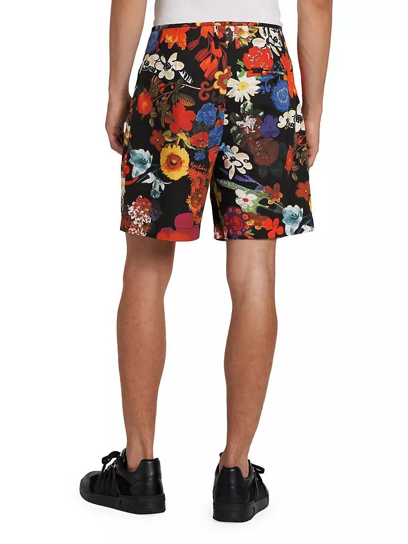 Pleated Floral Shorts Product Image