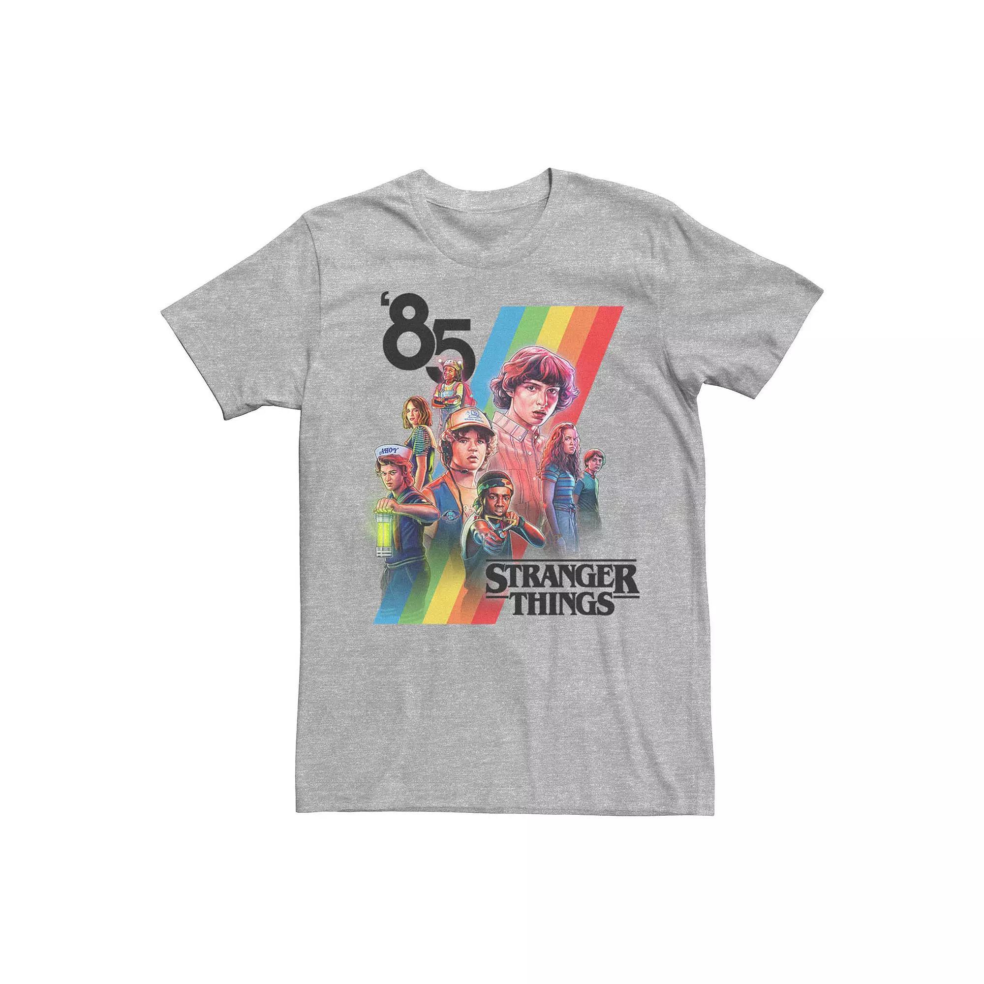 Men's Stranger Things 85 Logo Graphic Tee, Size: Small, Athletic Grey Product Image