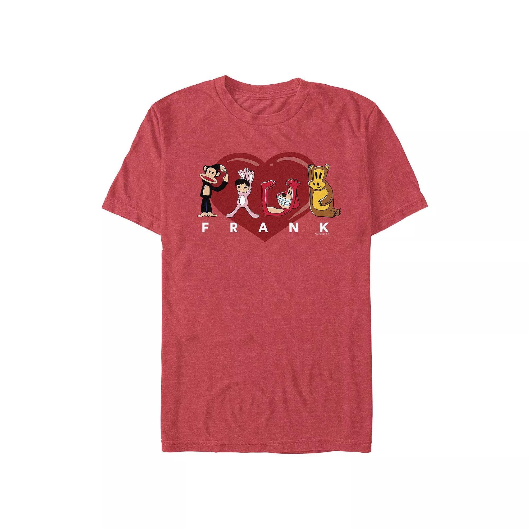 Men's Paul Frank Loving Friends Graphic Tee, Size: XS, Red Grey Product Image