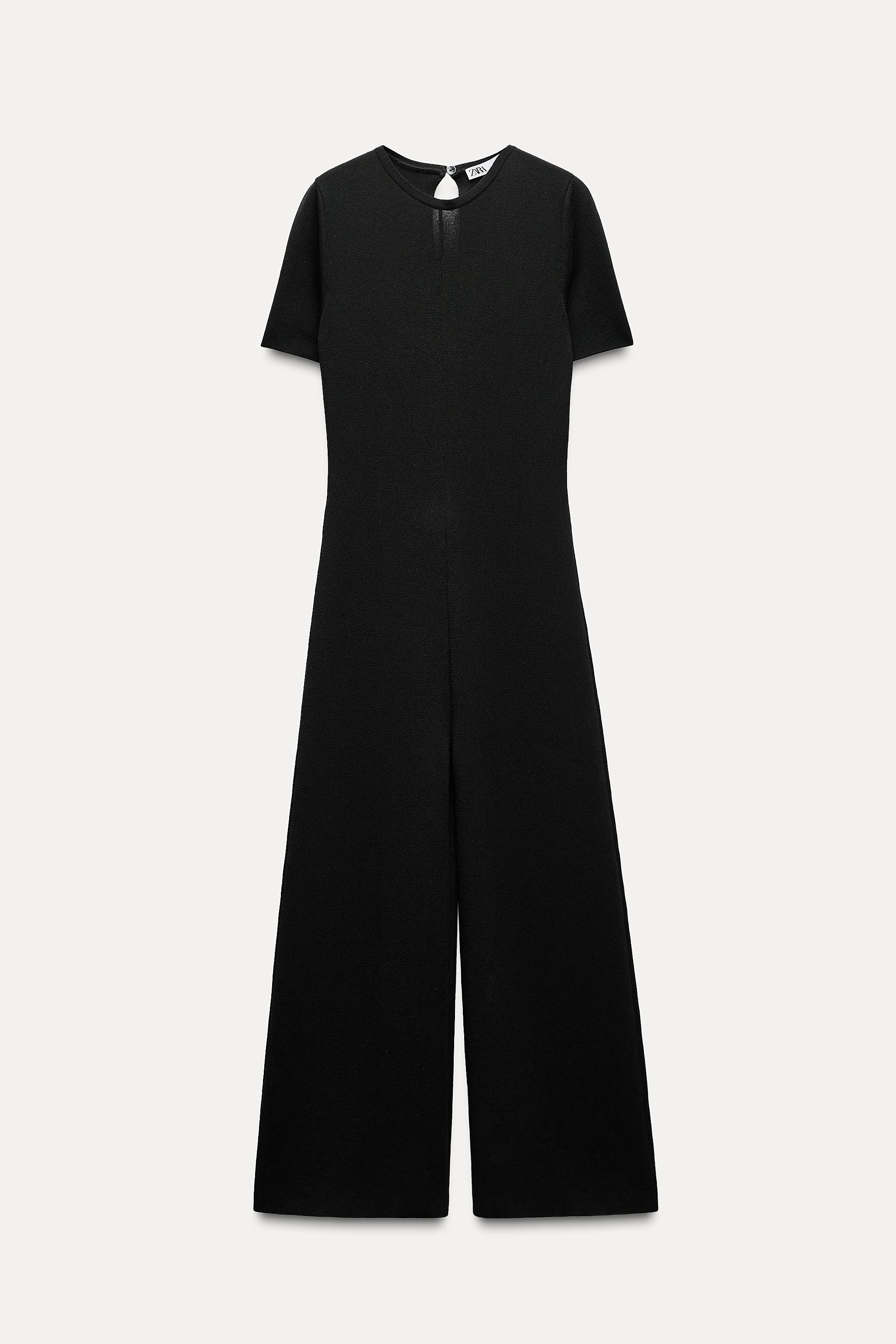 LONG PLAIN KNIT JUMPSUIT Product Image