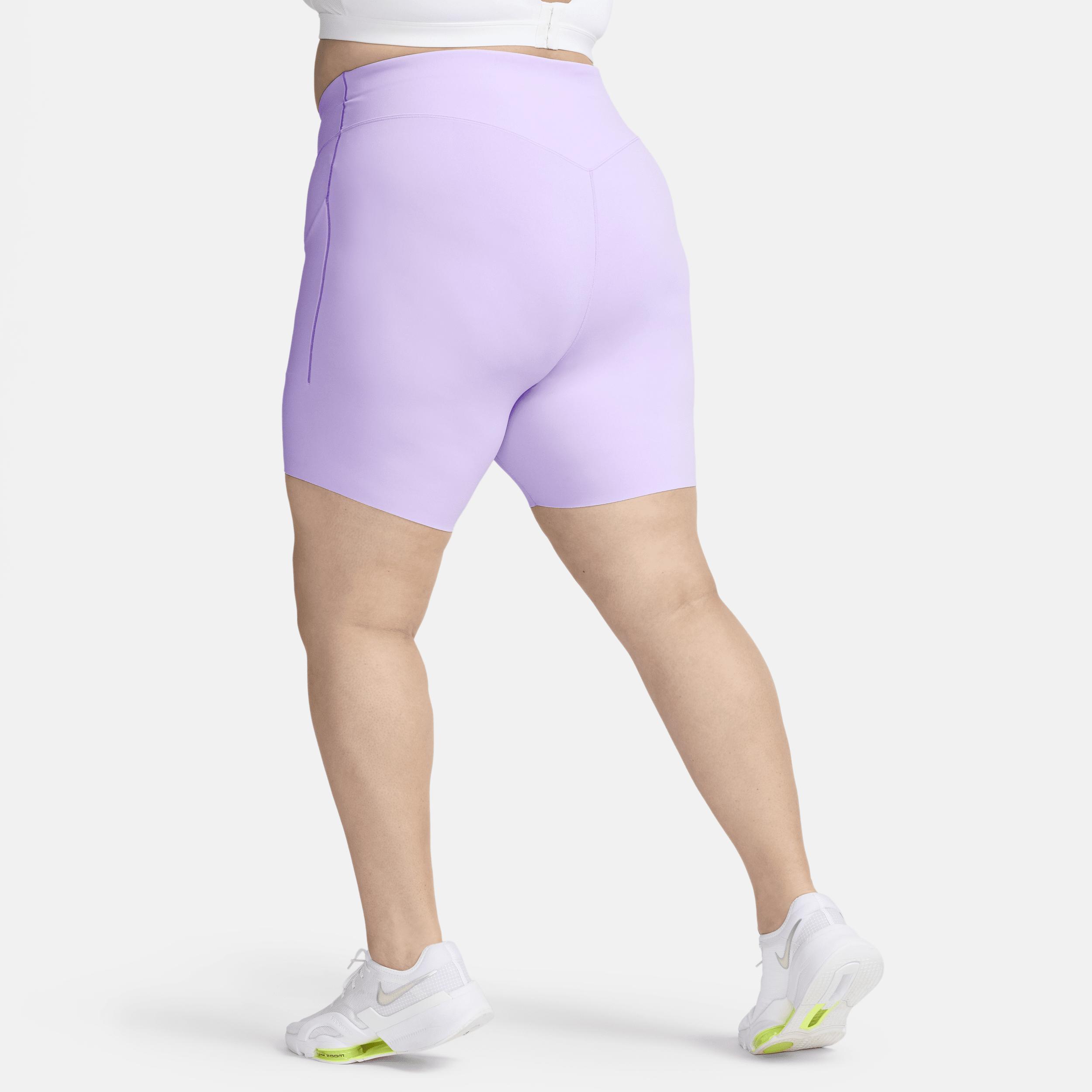 Nike Women's Universa Medium-Support High-Waisted 8" Biker Shorts with Pockets (Plus Size) Product Image