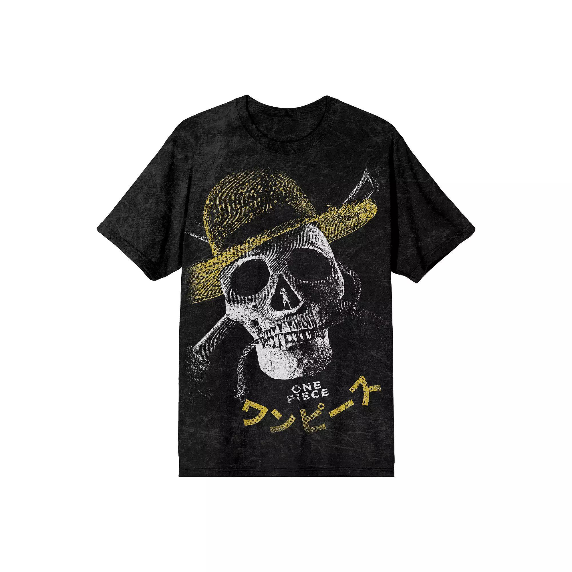 Men's One Piece Live Action Graphic Tee, Size: Large, Black Product Image