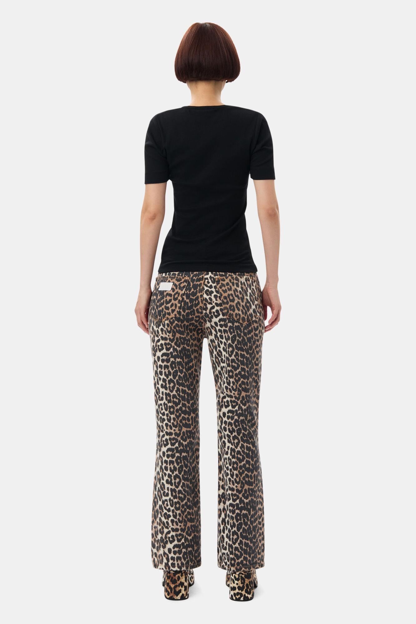 Black Soft Cotton Rib Short Sleeve T-Shirt Product Image