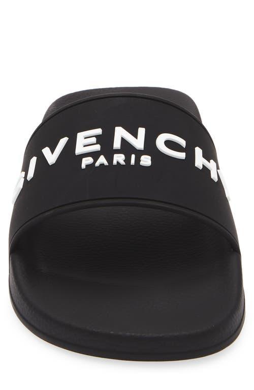 Black Logo-Print Pool Slides Product Image