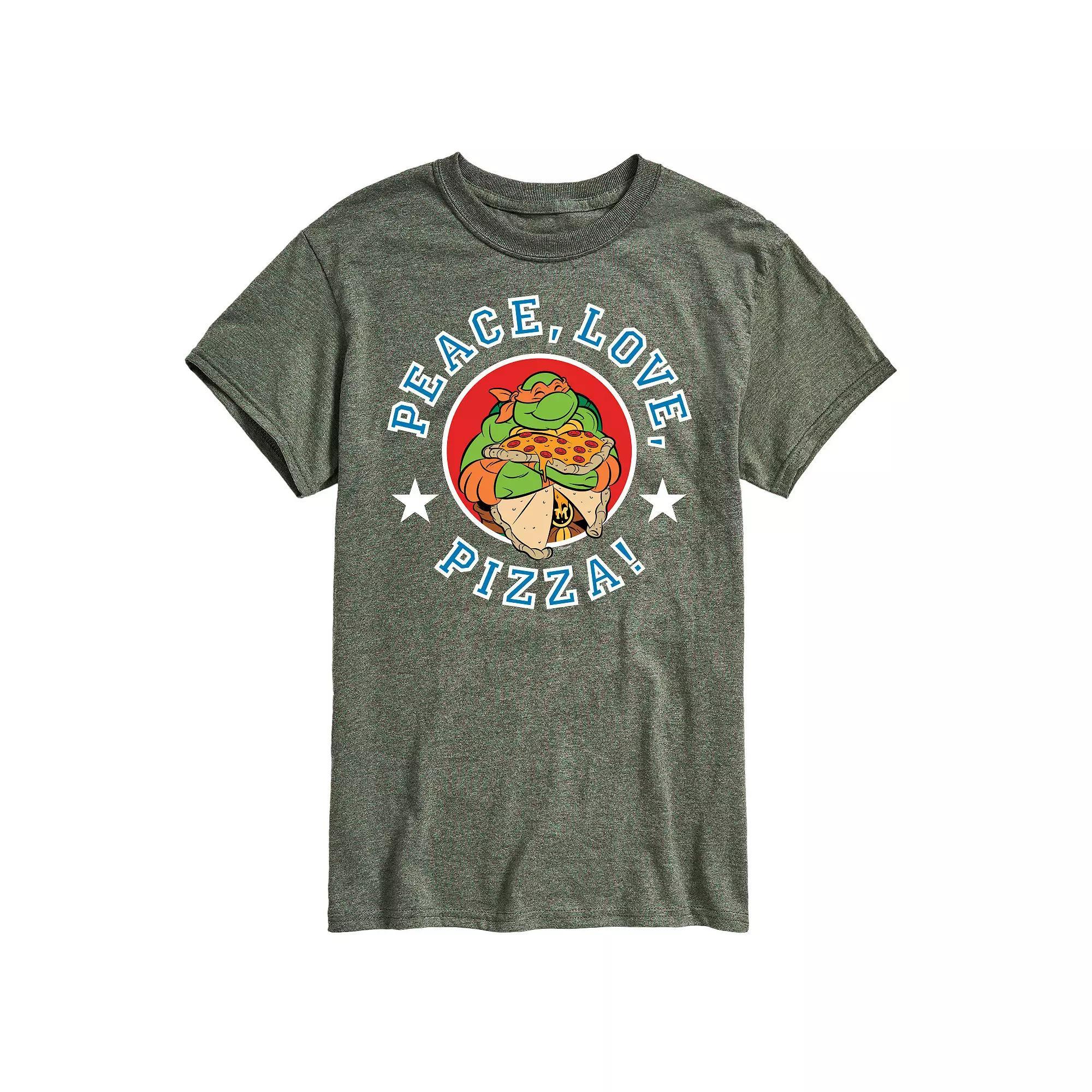 Men's Teenage Mutant Ninja Turtles Peace Love Graphic Tee, Size: Small, Purple Product Image