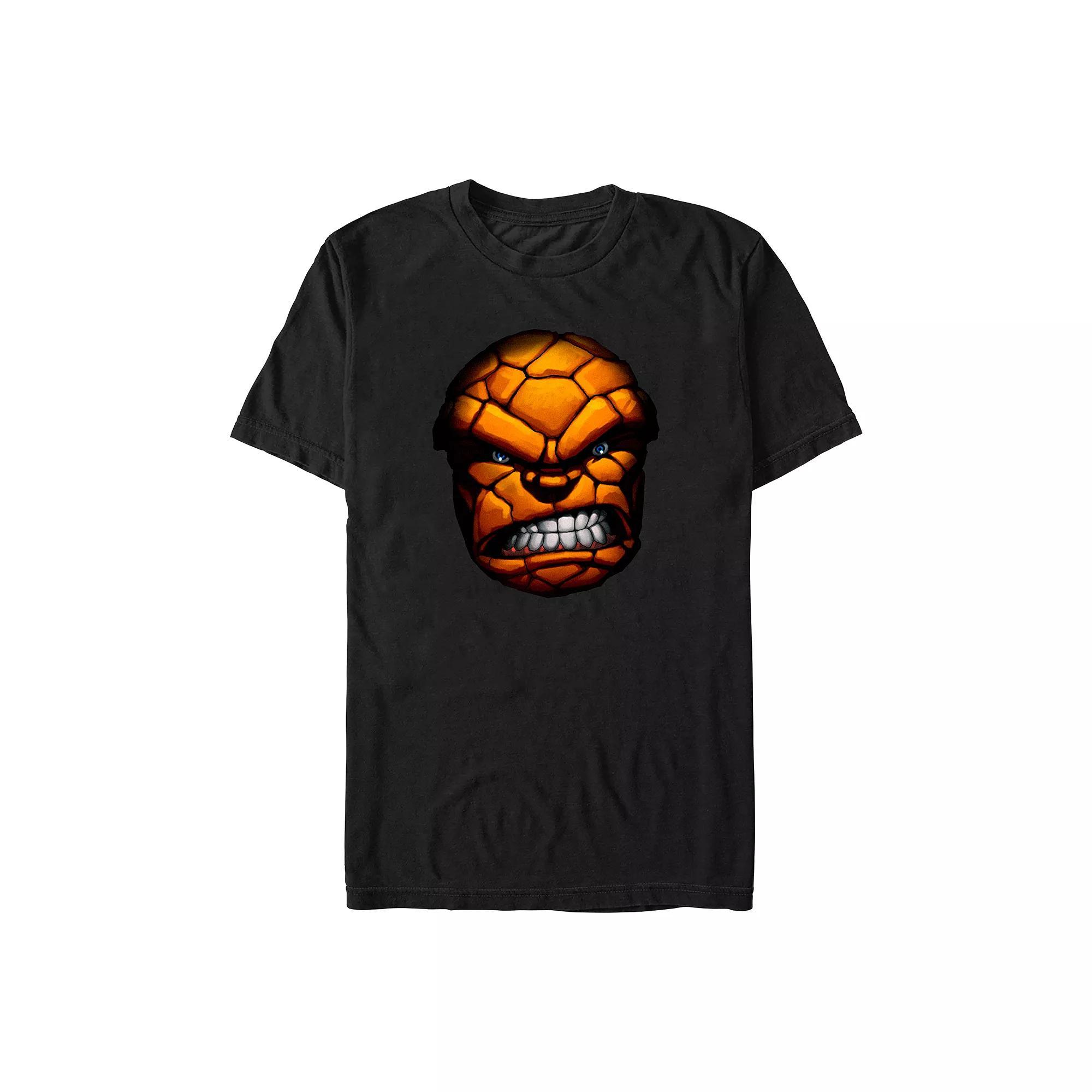Big & Tall Marvel Fantastic Four The Thing Angry Face Graphic Tee, Men's, Size: Medium Tall, Black Product Image