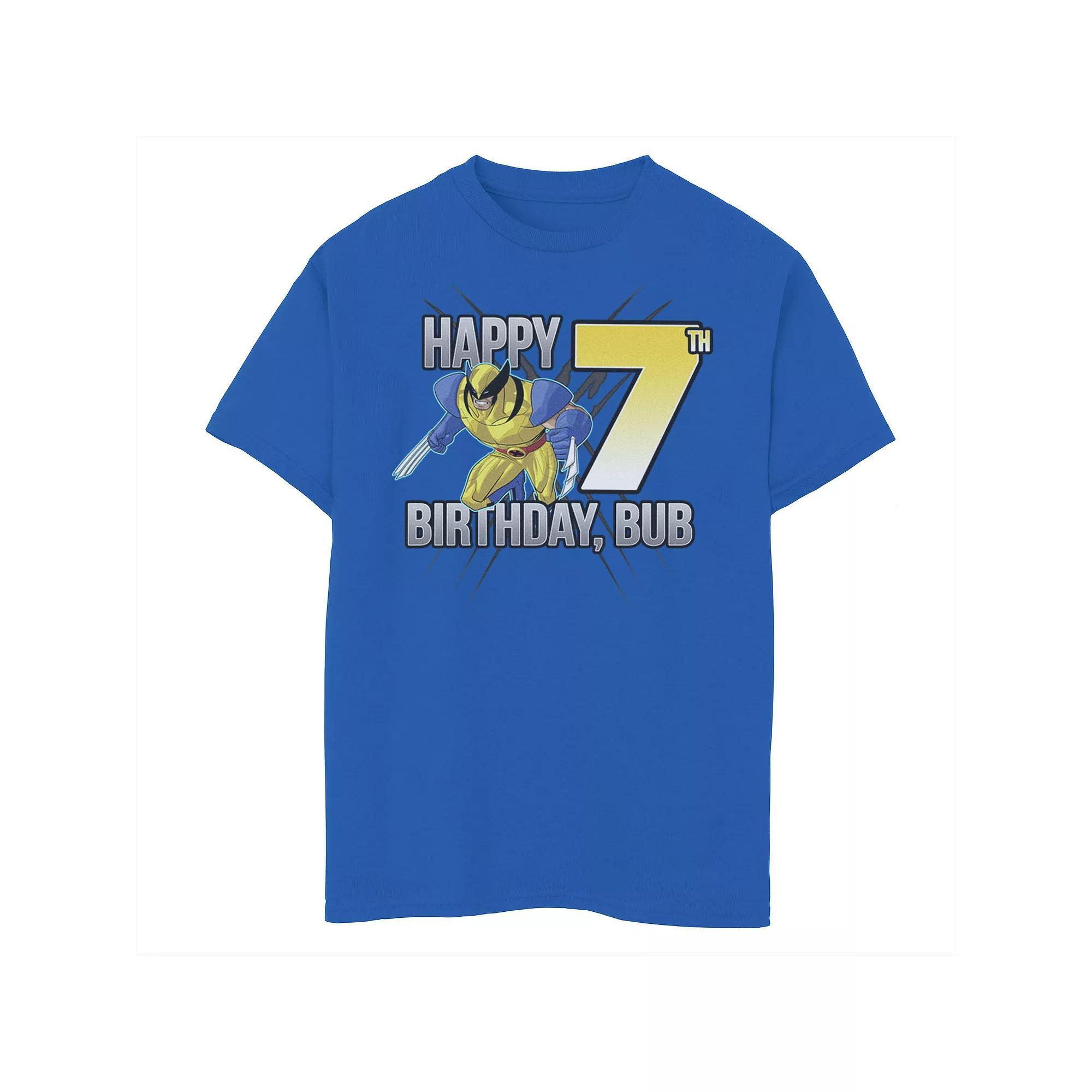 Boys 8-20 Marvel X-Men Wolverine Happy 7th Birthday Bub Graphic Tee, Boy's,  Product Image