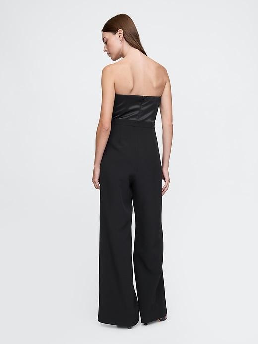 Strapless Mixed Media Jumpsuit Product Image